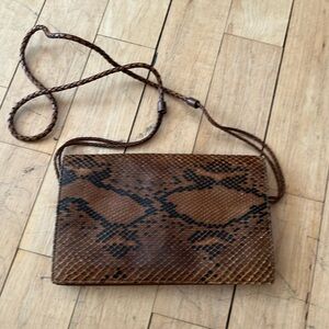Fortuna Valentino Snakeskin Crossbody Bag